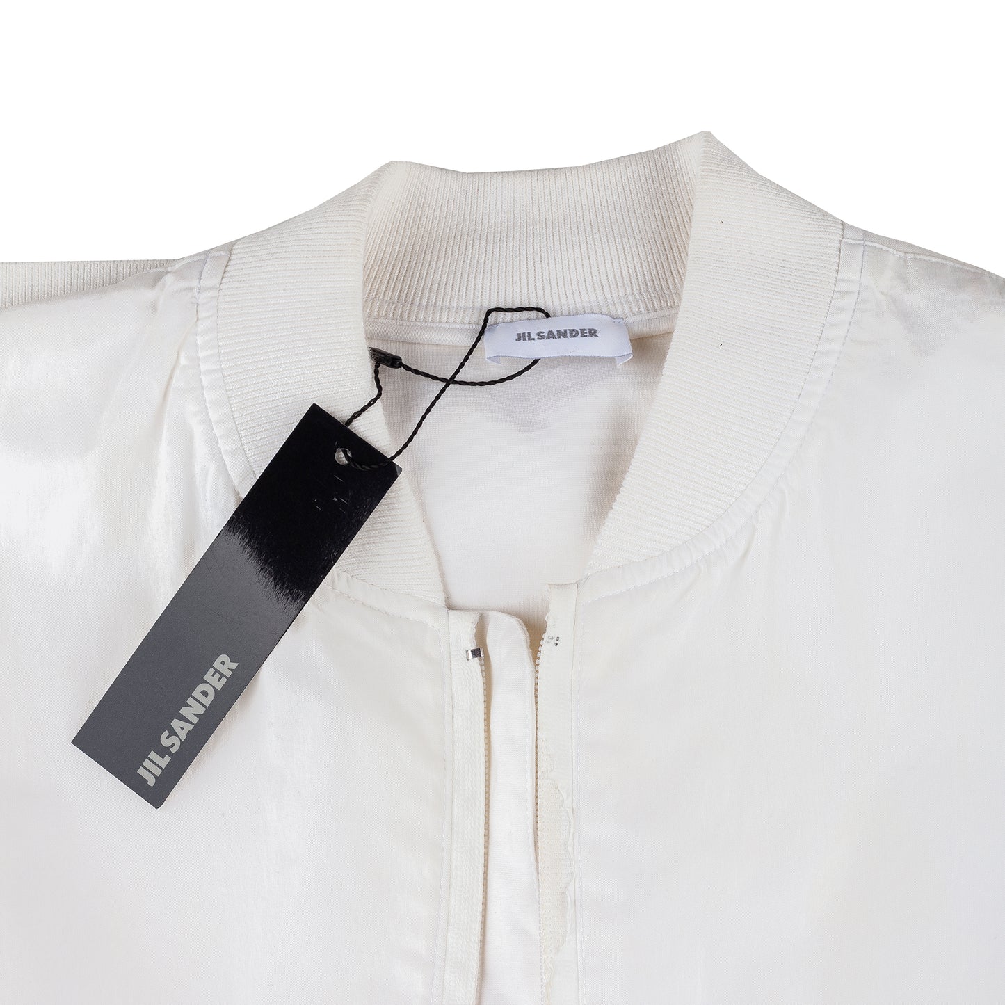 JIL SANDER White Cotton Bomber Jacket