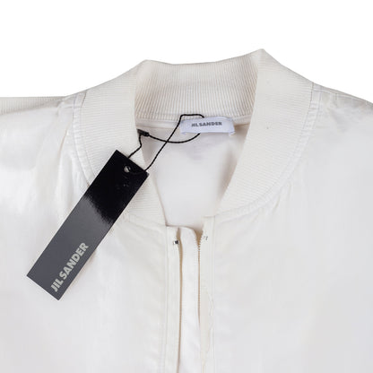 JIL SANDER White Cotton Bomber Jacket  