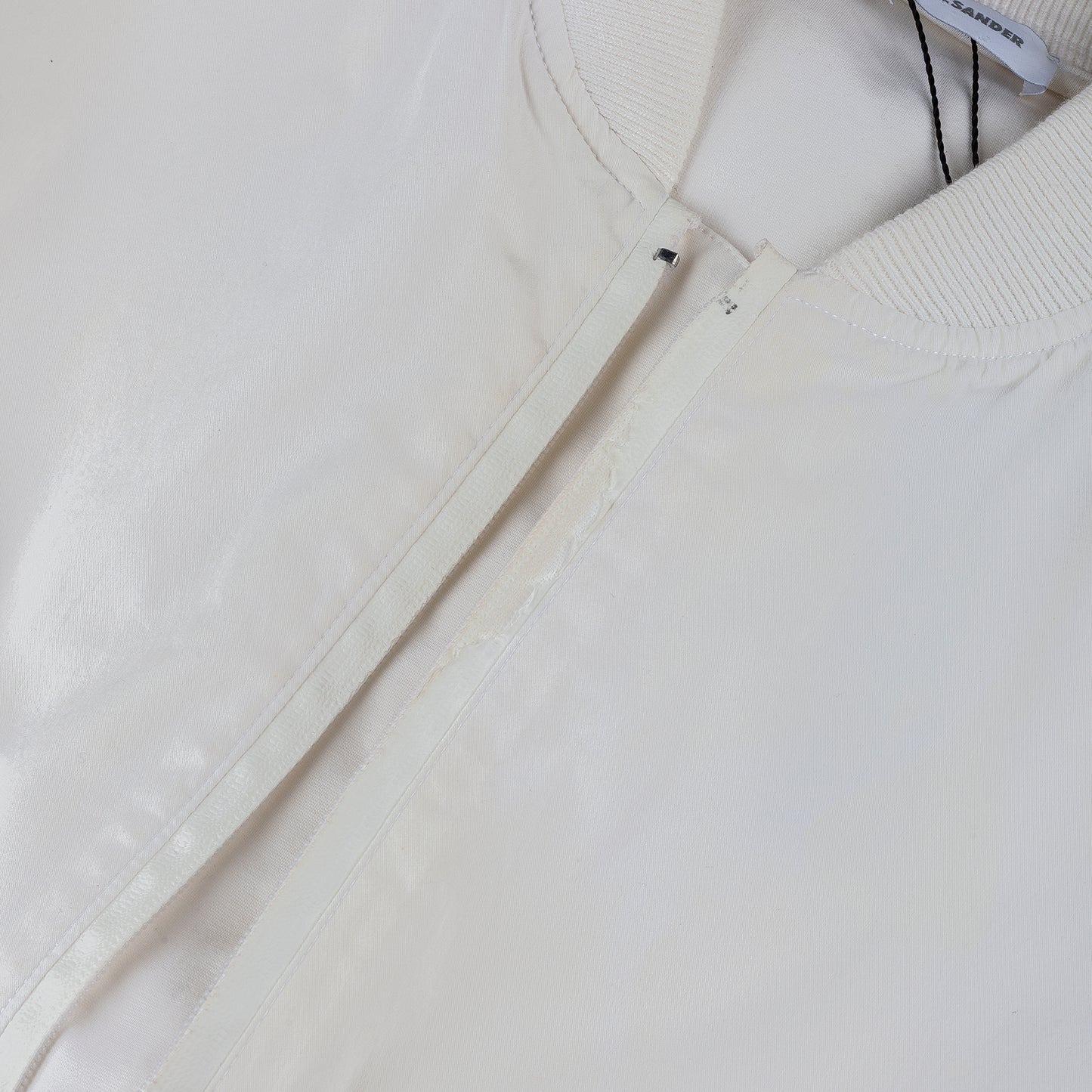 JIL SANDER White Cotton Bomber Jacket