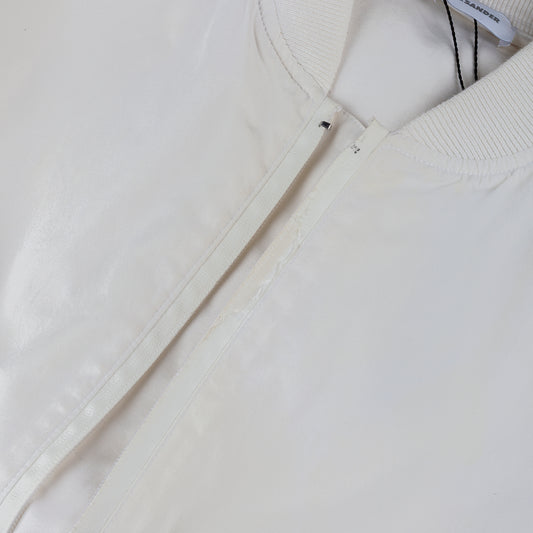 JIL SANDER White Cotton Bomber Jacket