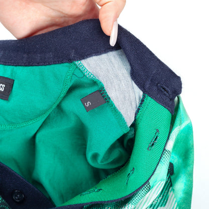 Dirk Bikkembergs Vintage Green Flower Polo Shirt Top  