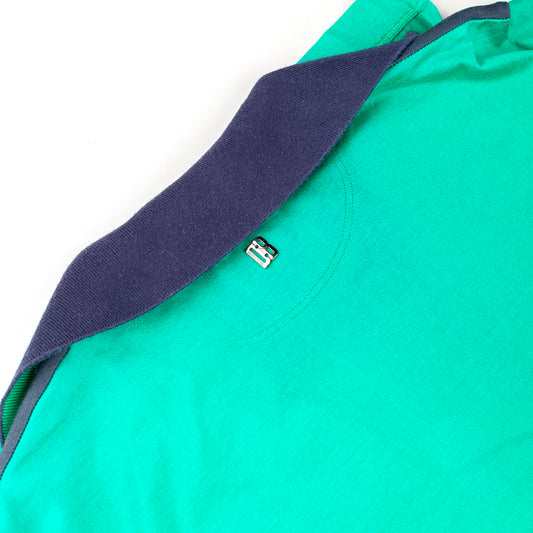 Dirk Bikkembergs Vintage Green Flower Polo Shirt Top