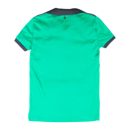 Dirk Bikkembergs Vintage Green Flower Polo Shirt Top  