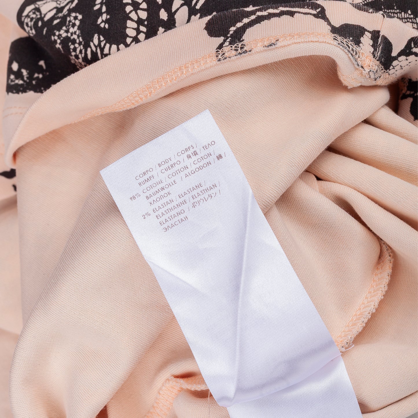 McQ By Alexander McQueen Peach Lace Print Bodycon Dress