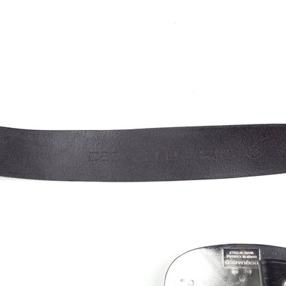 DSQUARED2 Vintage Black Leather Metallic Belt  