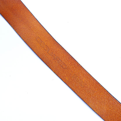 DSQUARED2 Vintage "Lady" Brown Leather Metallic Belt  