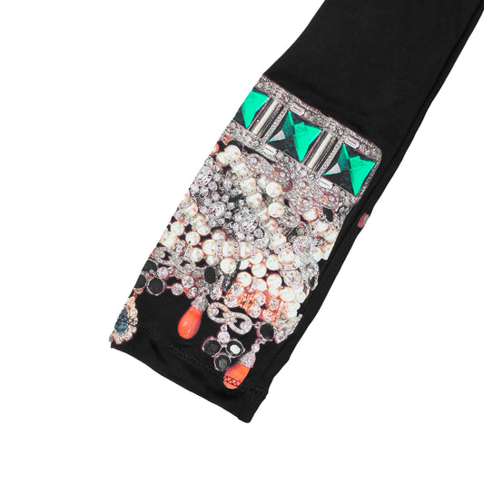 Just Cavalli Vintage One Shoulder Long Sleeve Jewelry Top