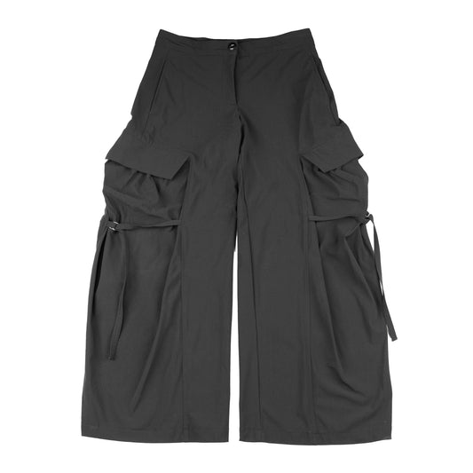 Marithé François Girbaud Multipocket Cargo Black Pants