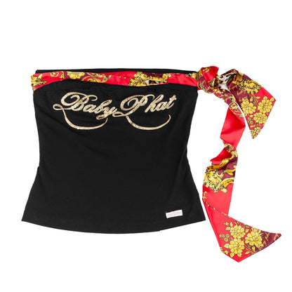 Baby Phat Vintage Adjustable Black Tube Top  