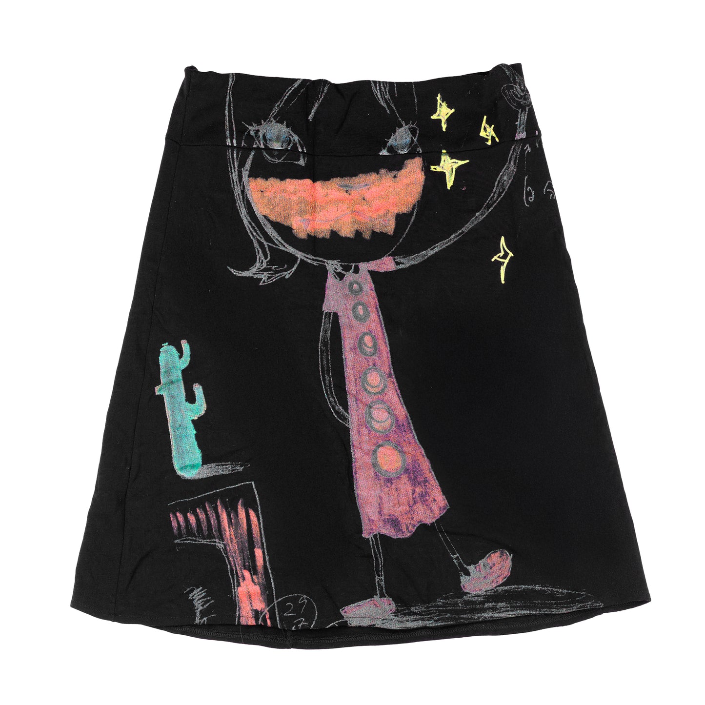 Yoshimoto Nara x Germano Zama Vintage Print Midi Skirt