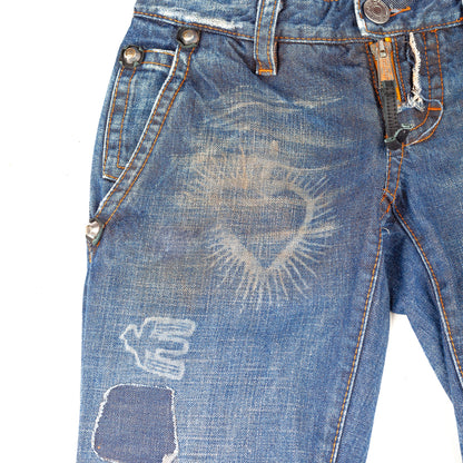 DSQUARED2 FW2005 Vintage "A Friend Named Jesus" Skinny Jeans  