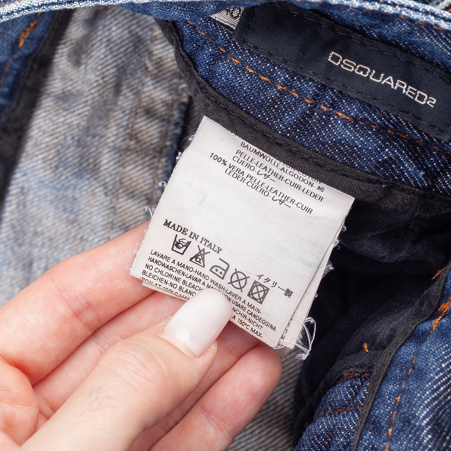 DSQUARED2 FW2005 Vintage Jesus Lord Peace Skinny Jeans