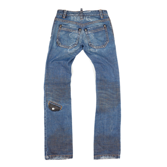 DSQUARED2 FW2005 Vintage Jesus Lord Peace Skinny Jeans