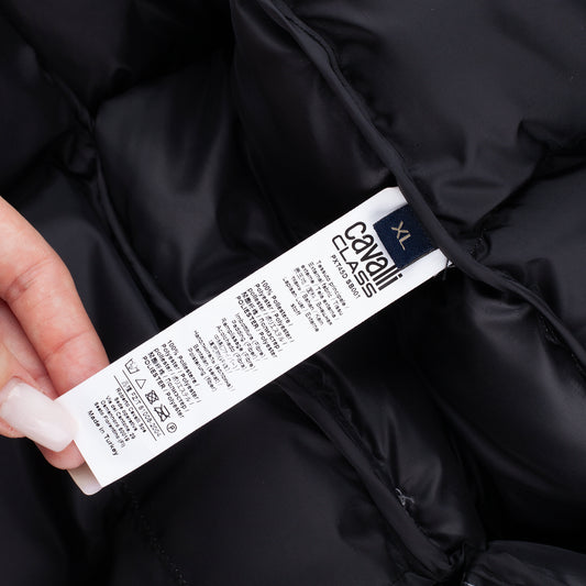 Roberto Cavalli CLASS Metallic Silver Insulated Puffer Jacket