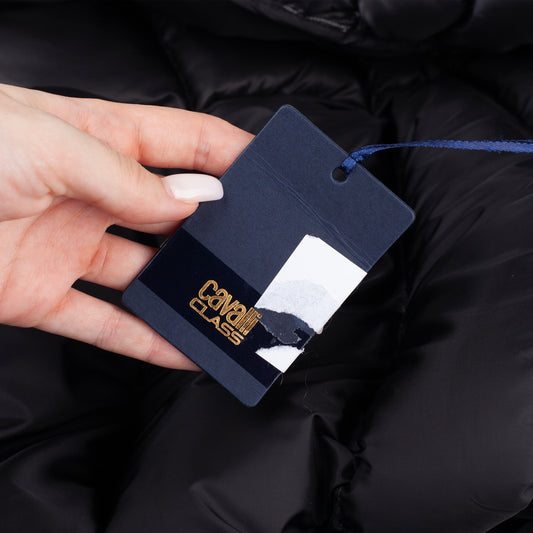 Roberto Cavalli CLASS Metallic Silver Insulated Puffer Jacket