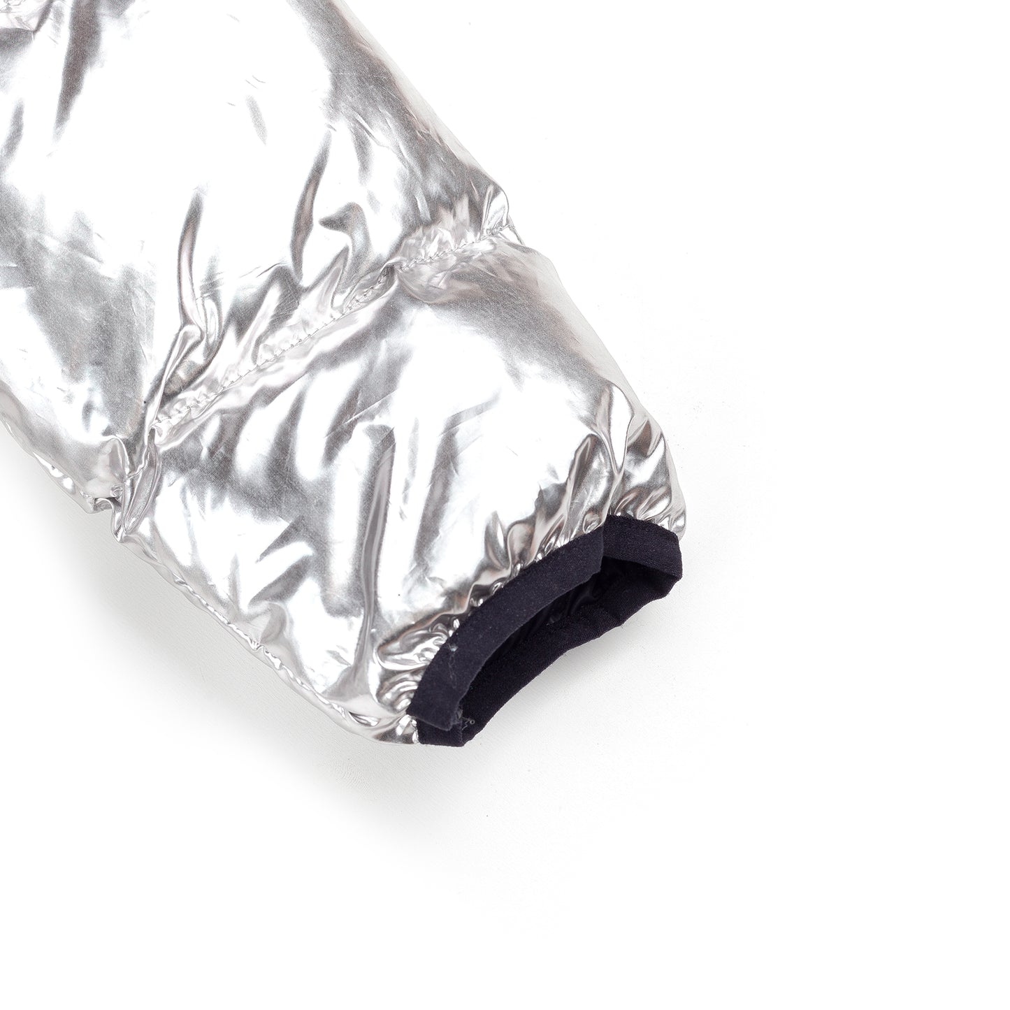 Roberto Cavalli CLASS Metallic Silver Insulated Puffer Jacket