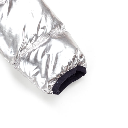 Roberto Cavalli CLASS Metallic Silver Insulated Puffer Jacket