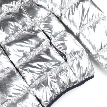 Roberto Cavalli CLASS Metallic Silver Insulated Puffer Jacket  