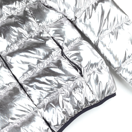 Roberto Cavalli CLASS Metallic Silver Insulated Puffer Jacket