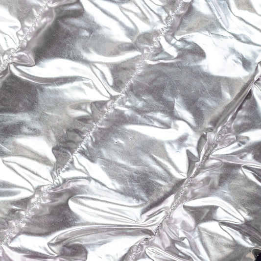 Roberto Cavalli CLASS Metallic Silver Insulated Puffer Jacket