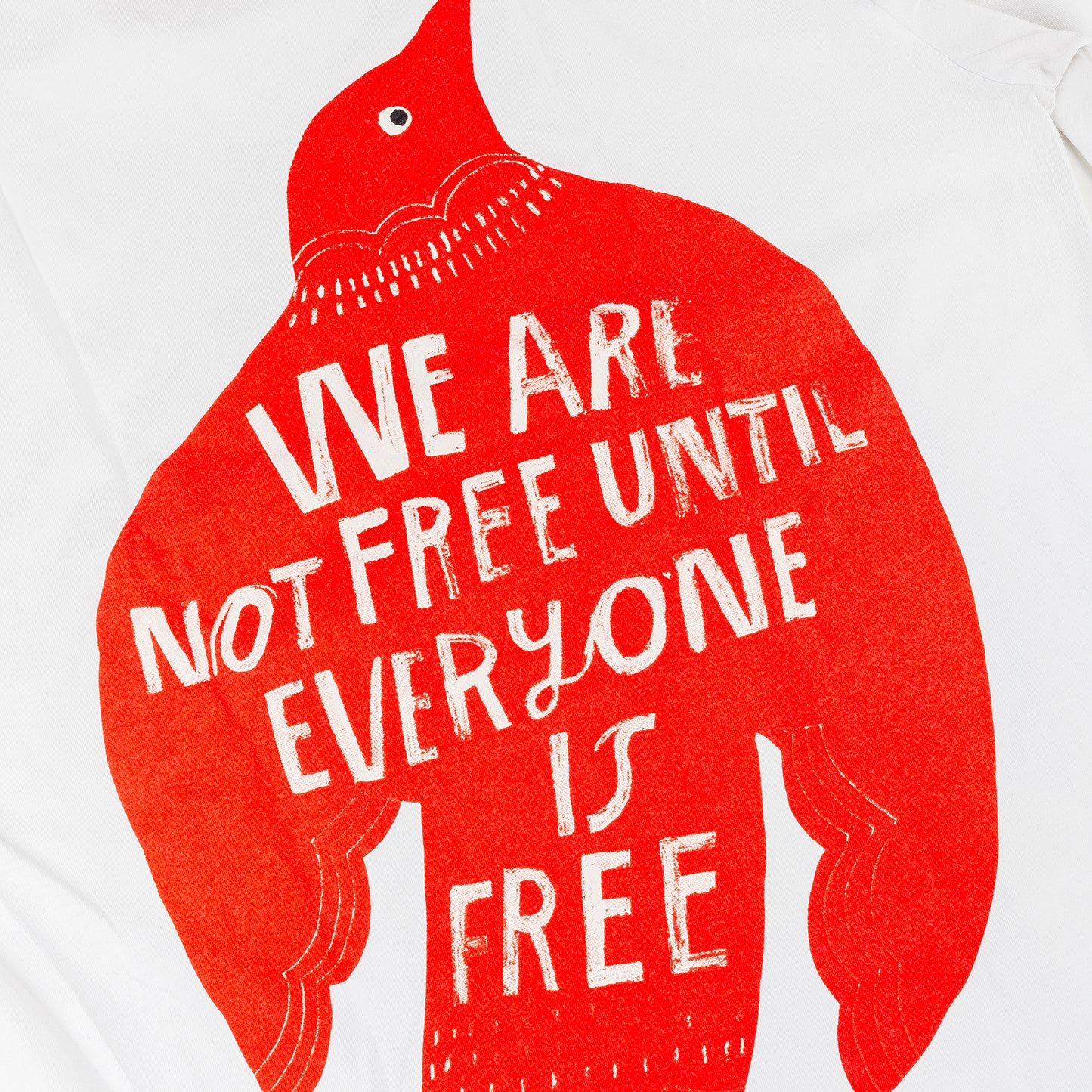 Comme des Garcons Homme Plus 2018 White "We Are Not Free" Shirt