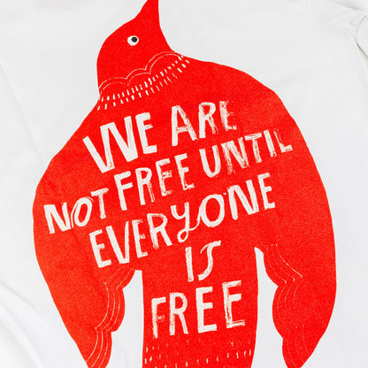 Comme des Garcons Homme Plus 2018 White "We Are Not Free" Shirt  