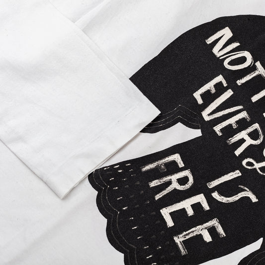 Comme des Garcons Homme Plus 2018 White "We Are Not Free" Shirt