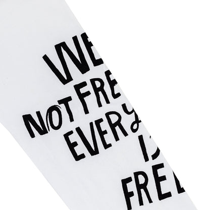 Comme des Garcons Homme Plus 2018 White "We Are Not Free" Shirt  