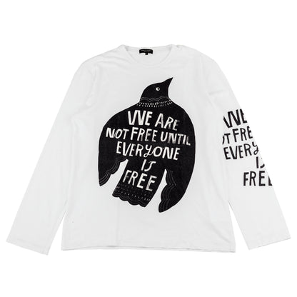 Comme des Garcons Homme Plus 2018 White "We Are Not Free" Shirt  
