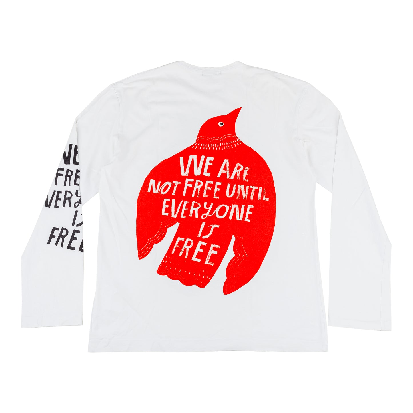 Comme des Garcons Homme Plus 2018 White "We Are Not Free" Shirt