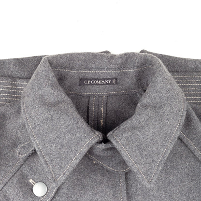 C.P. Company Sportswear Vintage Gray Wool Coat Jacket  