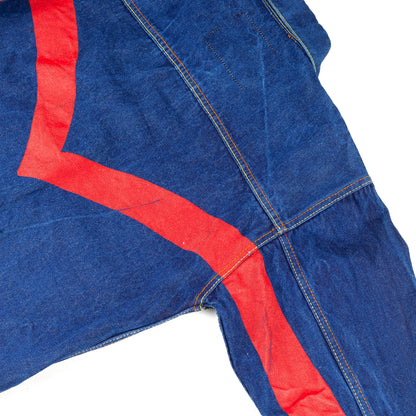 Evisu Vintage Denim Handwritten Back Logo Jacket  