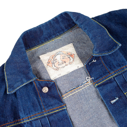 Evisu Vintage Denim Handwritten Back Logo Jacket  