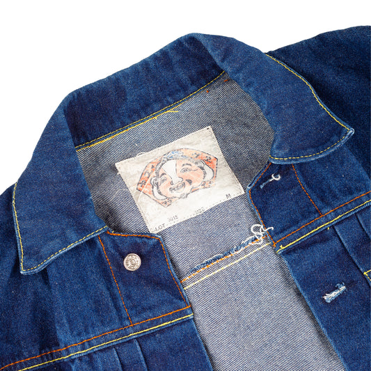 Evisu Vintage Denim Handwritten Back Logo Jacket