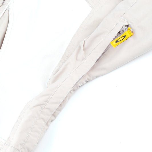 Oakley Vintage Software Beige & Cream Multi-Pocket Technical Ski Jacket with Vest
