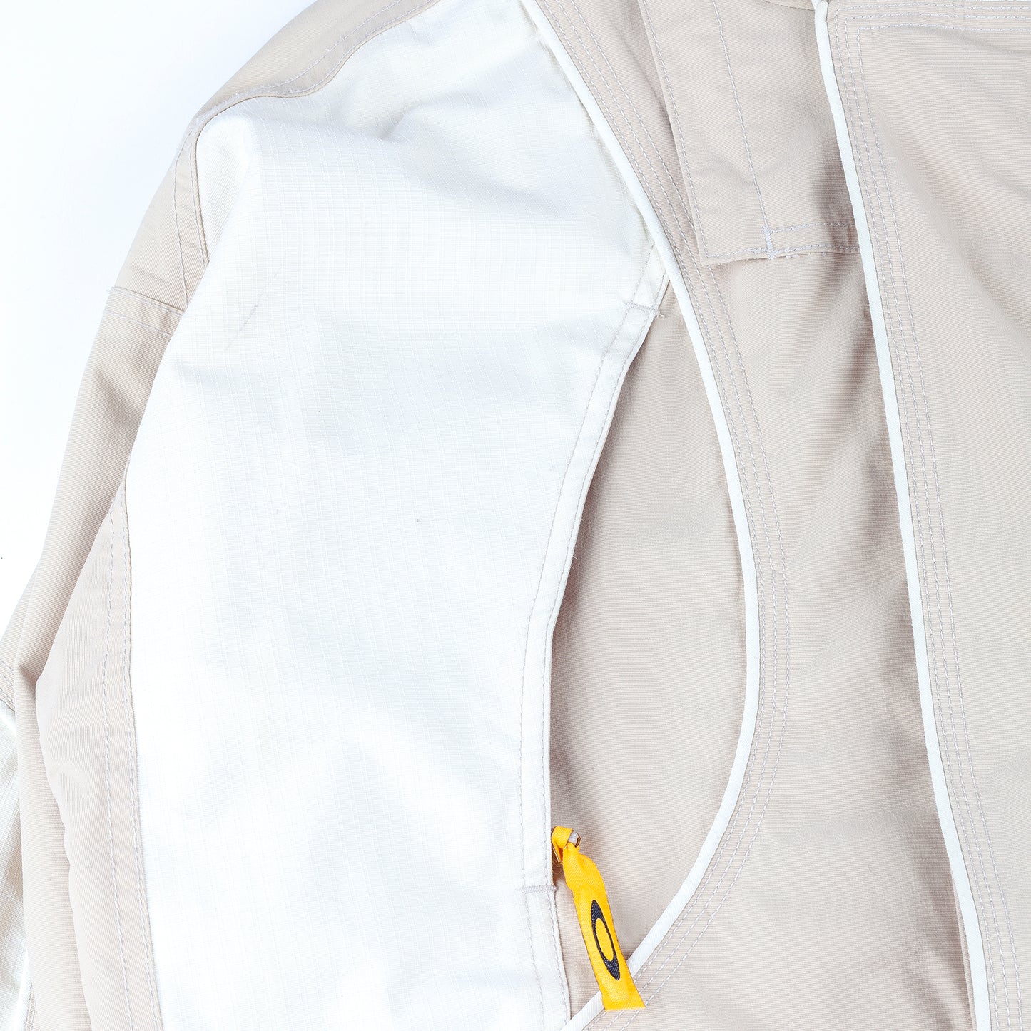 Oakley Vintage Software Beige & Cream Multi-Pocket Technical Ski Jacket with Vest