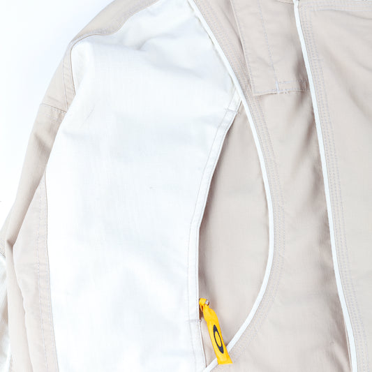 Oakley Vintage Software Beige & Cream Multi-Pocket Technical Ski Jacket with Vest