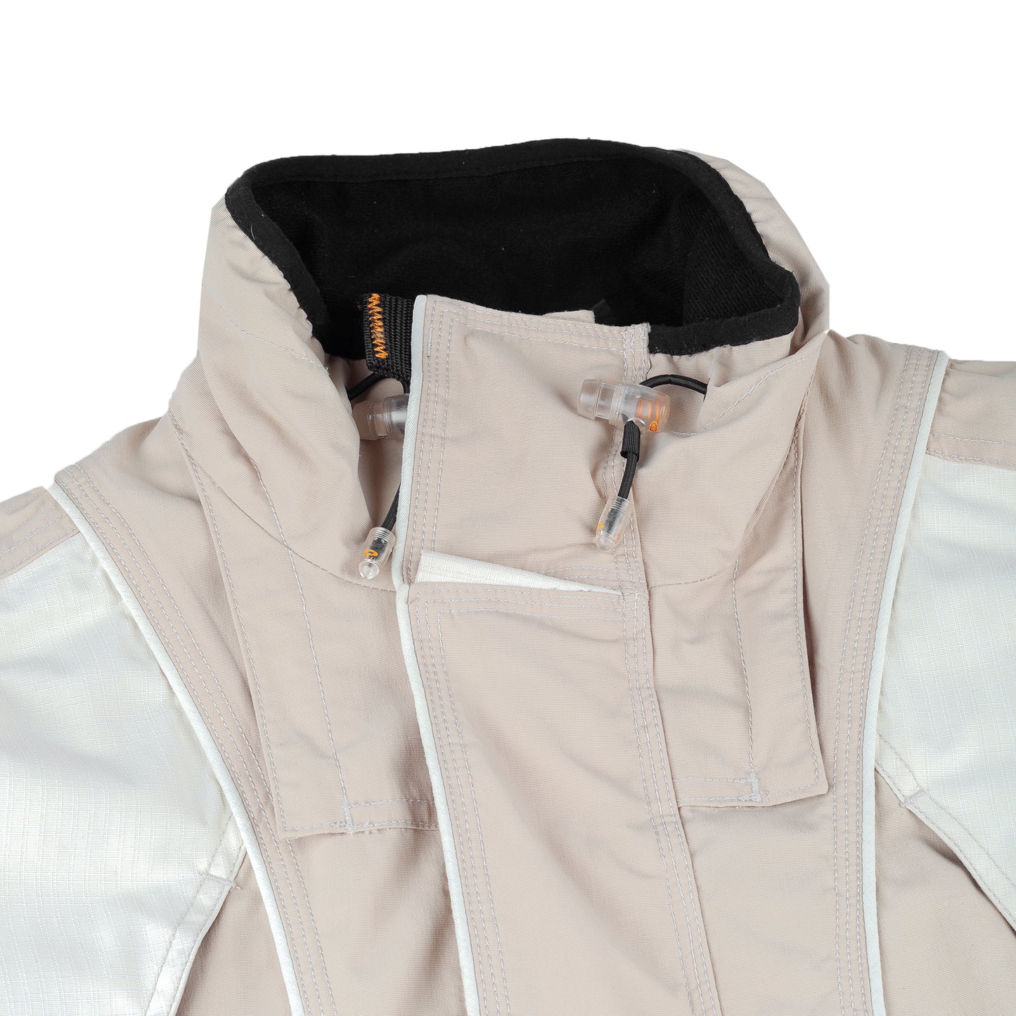 Oakley Vintage Software Beige & Cream Multi-Pocket Technical Ski Jacket with Vest