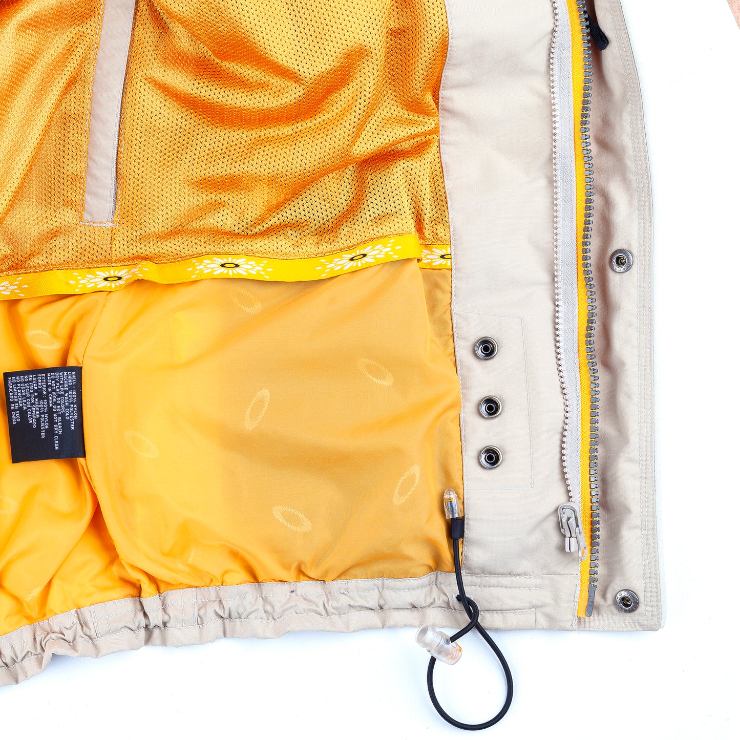 Oakley Vintage Software Beige & Cream Multi-Pocket Technical Ski Jacket with Vest