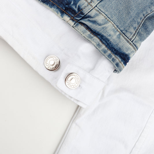 DSQUARED2 Tattoo Print Detachable Jacket with Denim Vest