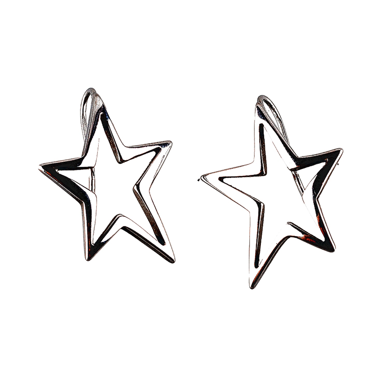 Thierry Mugler Steel Star Earrings