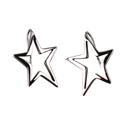 Thierry Mugler Steel Star Earrings