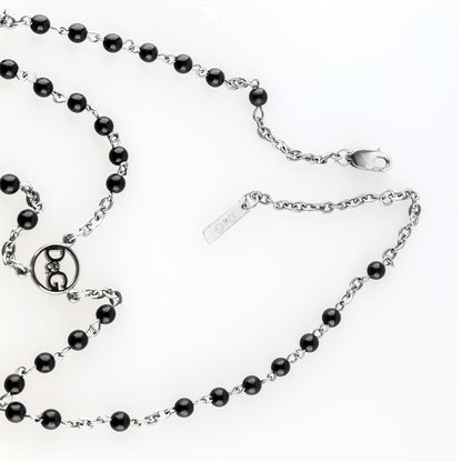 Dolce & Gabbana Vintage Silver Rosary Necklace