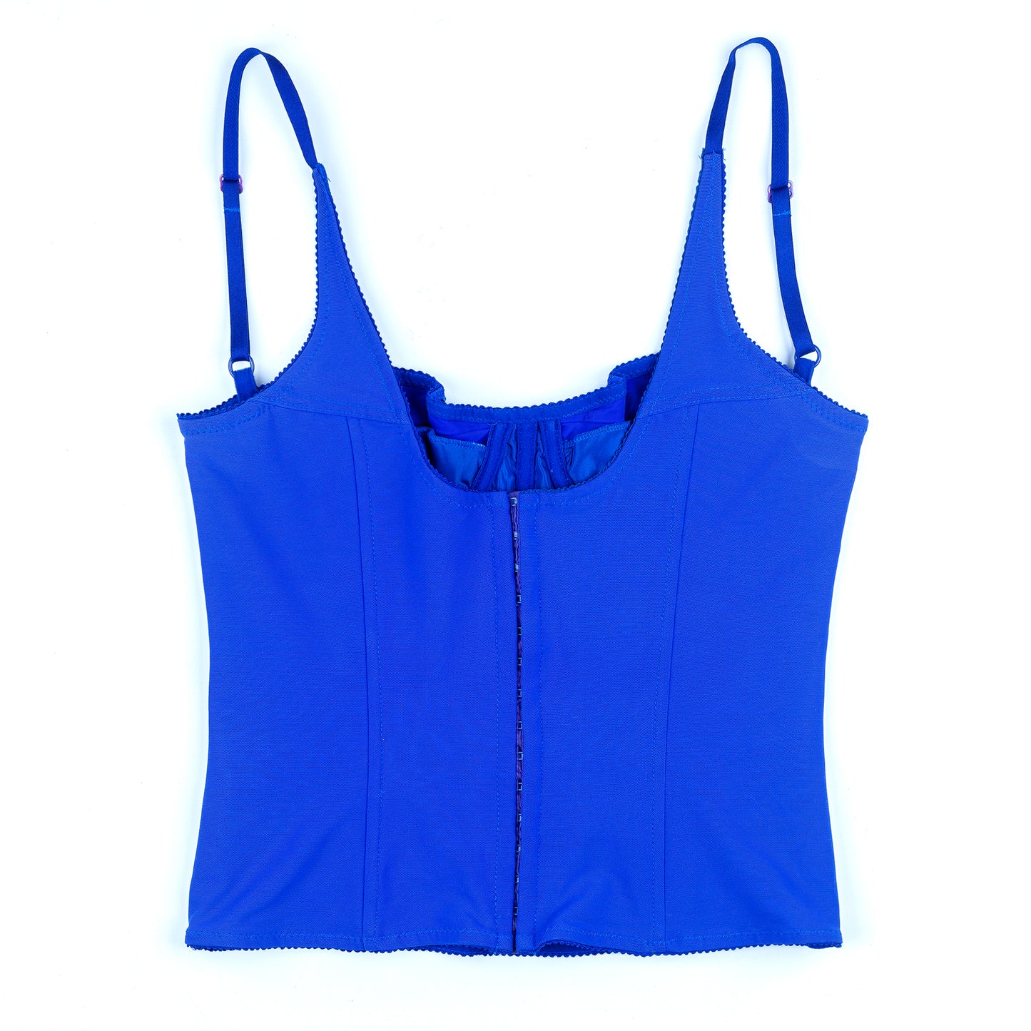 Dolce Gabbana Electric Blue Vintage Bustier Top (M)