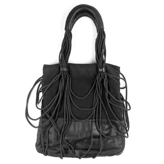 RARE Diesel Strings Black Leather Bag