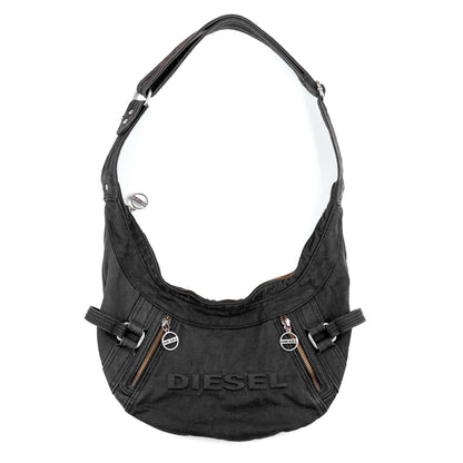 Diesel Black Vintage Crossbody Bag