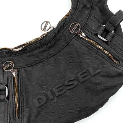 Diesel Black Vintage Crossbody Bag