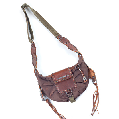 RARE Diesel Medieval Crossbody Brown Bag