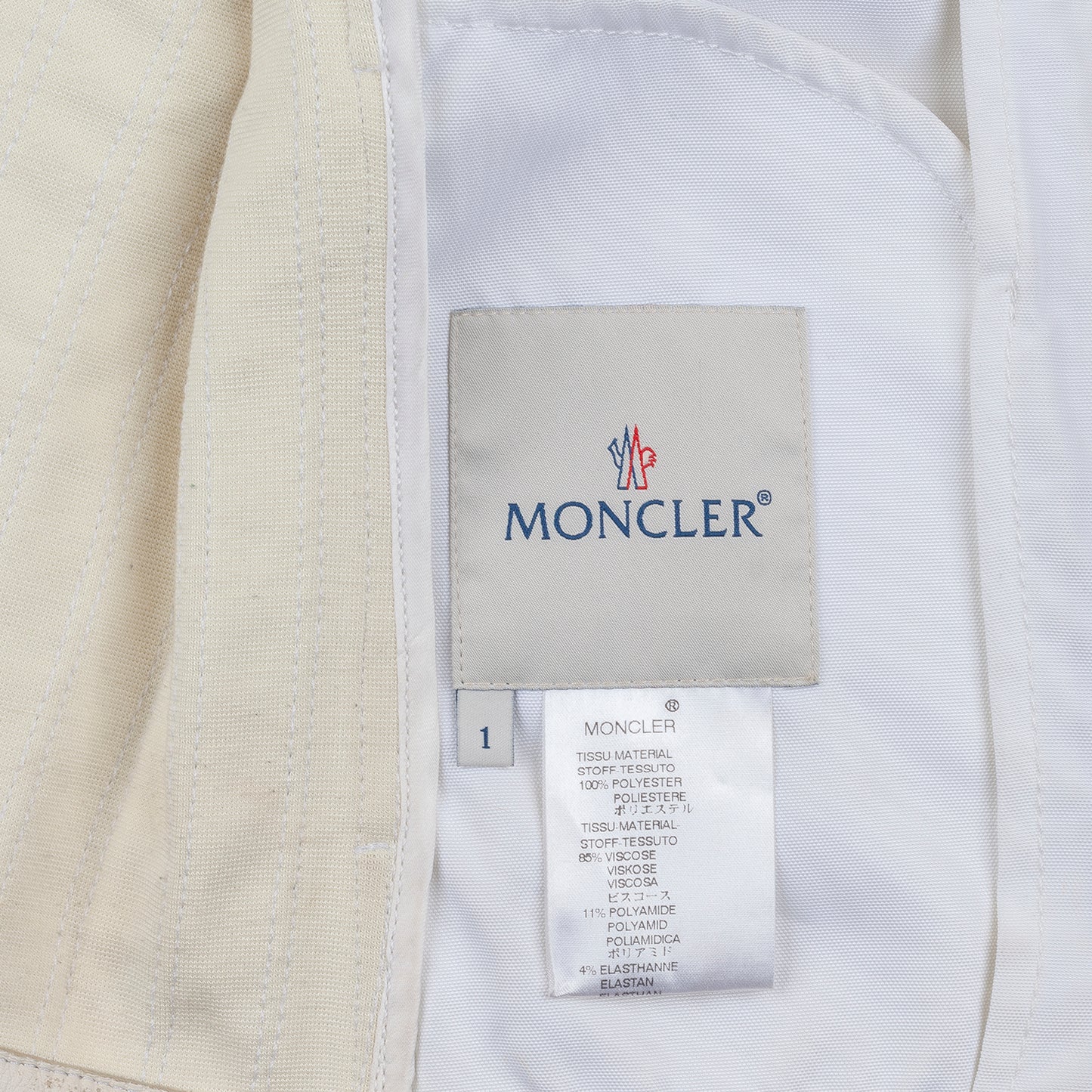 Moncler Round Collar White Jacket (S)