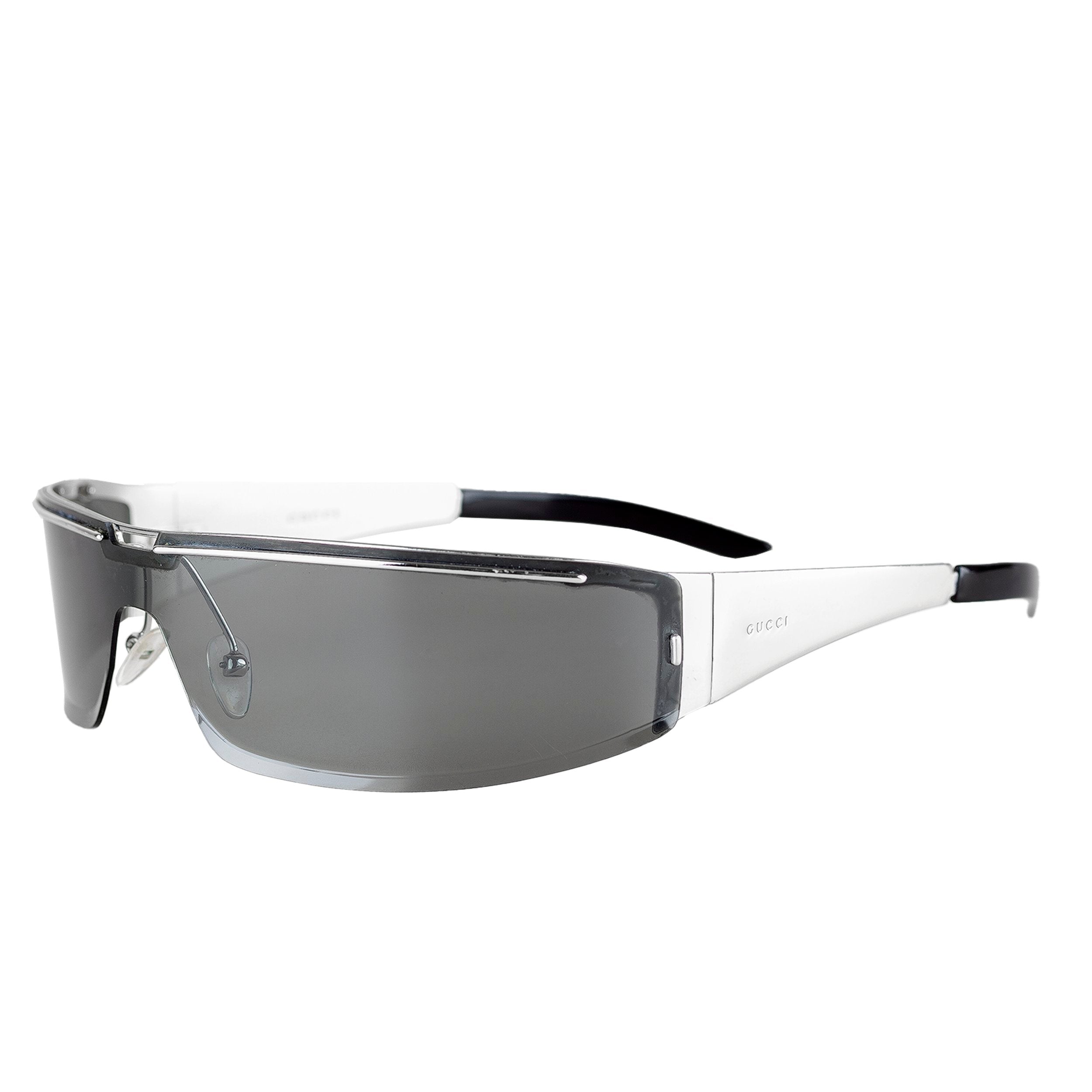 Gucci GG 1726/S YBTVU Shield Futuristic Metalic Vintage